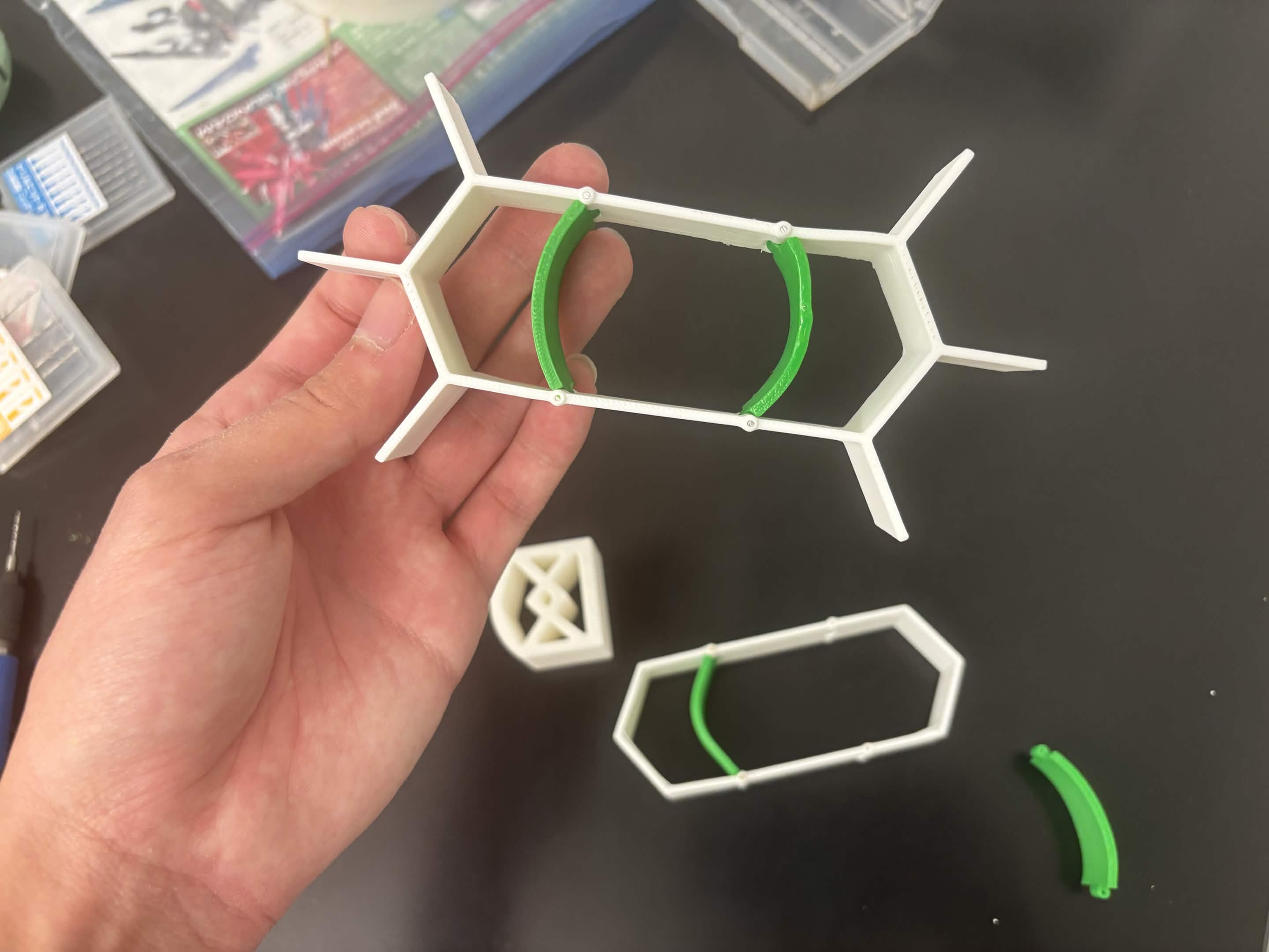 Rigid PLA and shape-memory metamaterial prototype