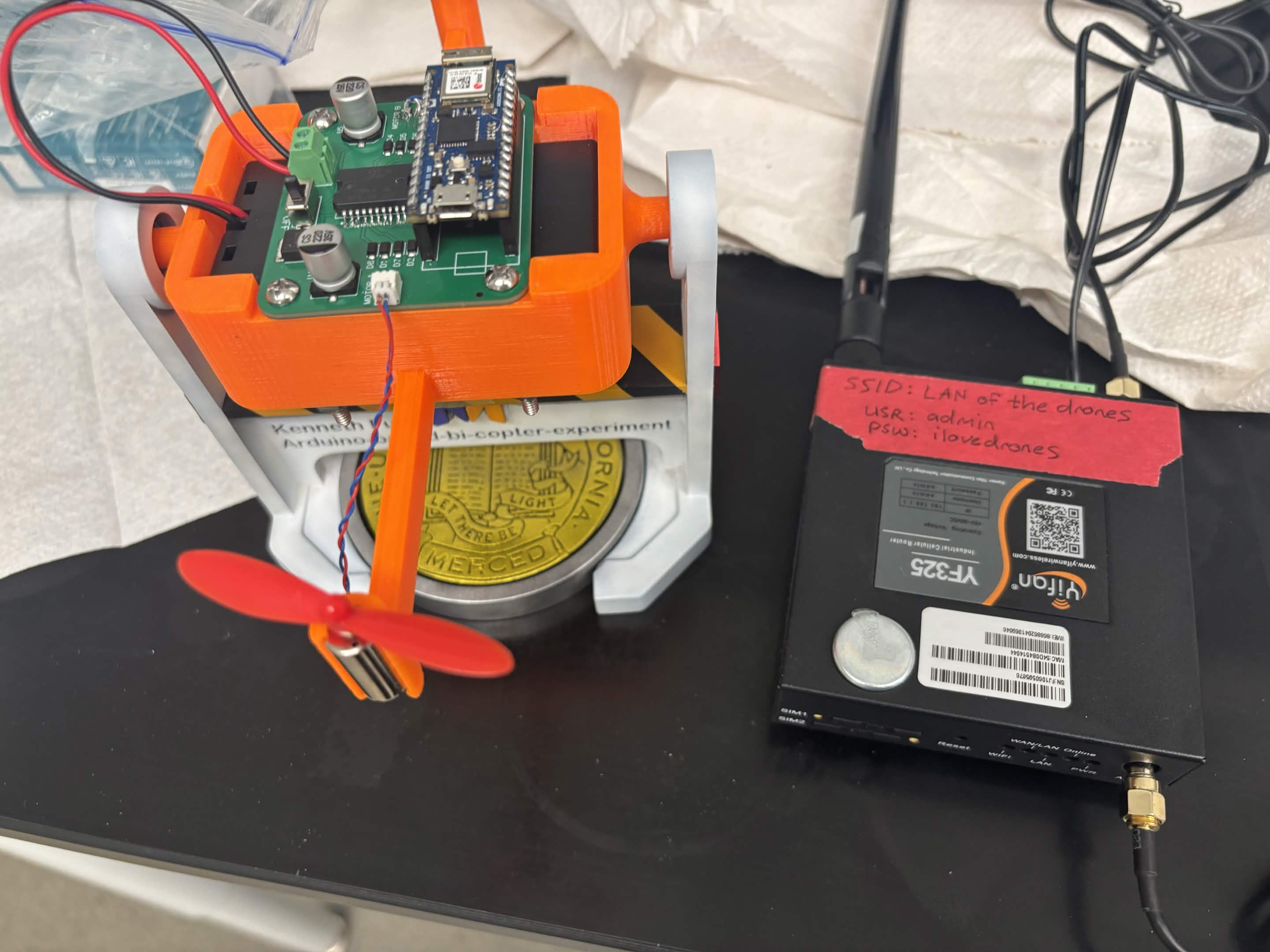Bicopter testing