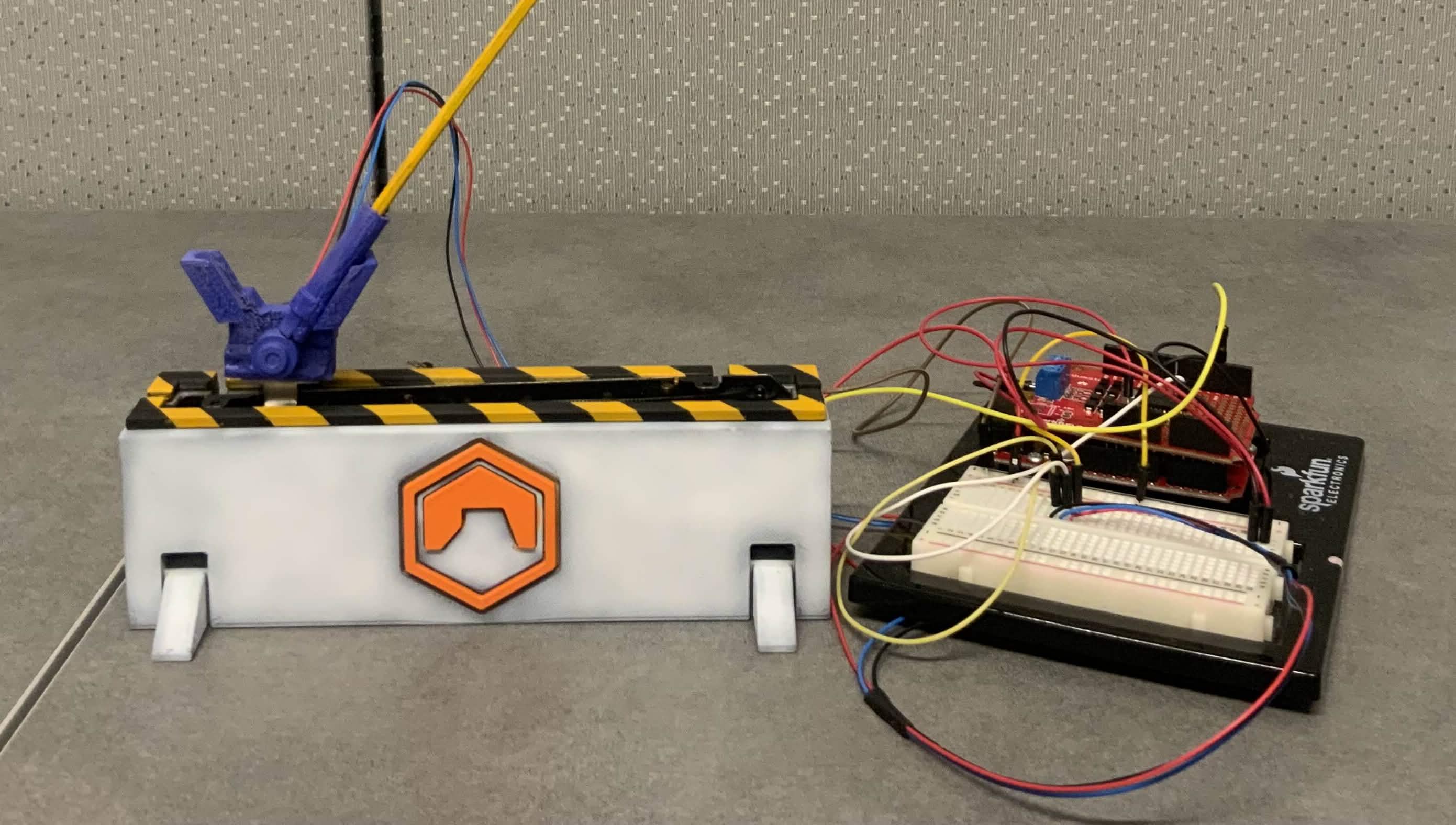 Completed inverted pendulum research platform with custom enclosure