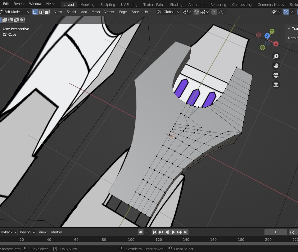 Early Blender armor