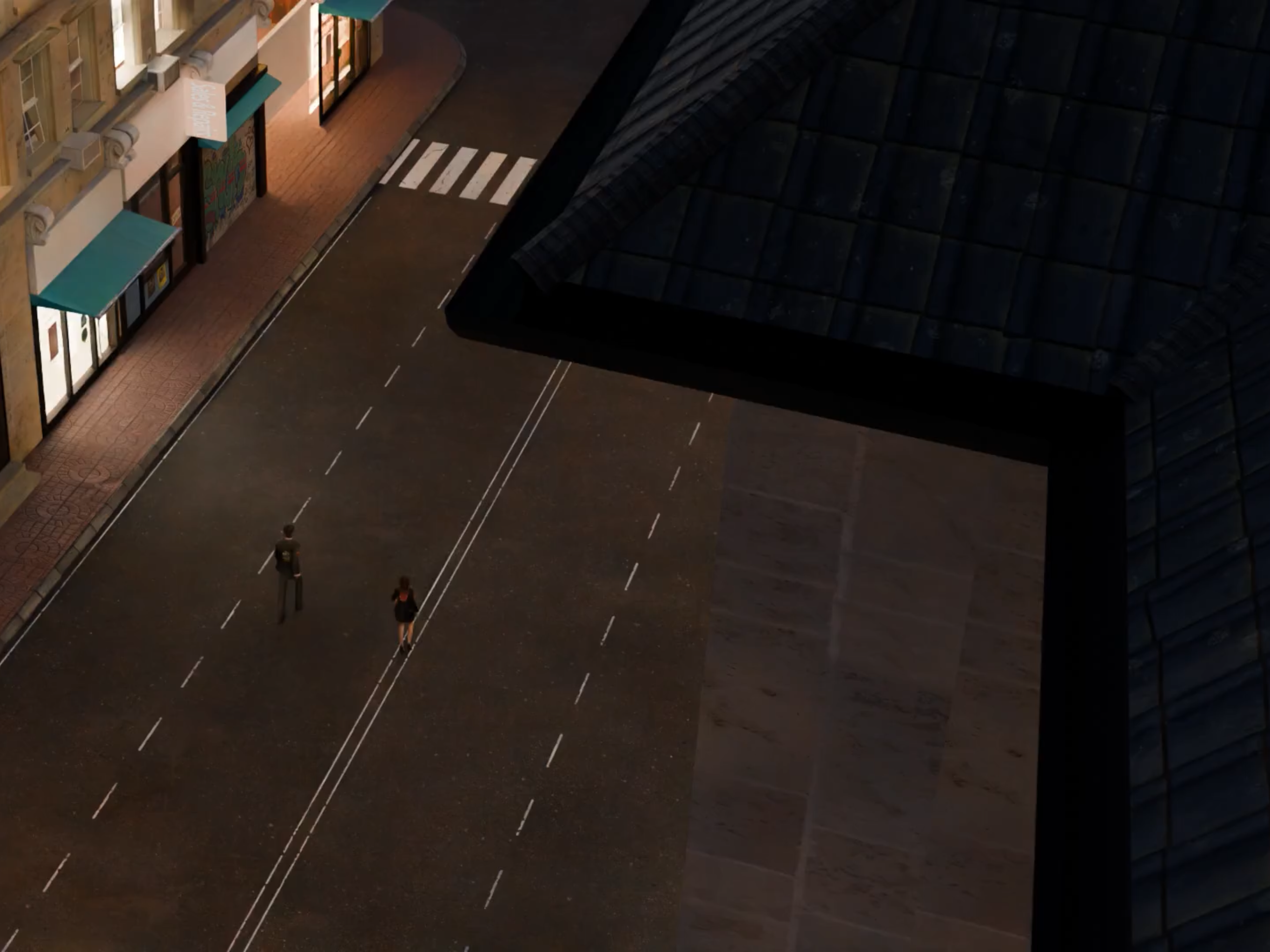Running through the city